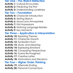 Lost In Translation 2003 Worksheet Activity Booklet