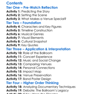 Louder Than Love The Grande Ballroom Story 2012 Worksheet Activity Booklet
