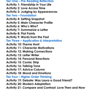 Love And Friendship Jane Austen Worksheet Activity Booklet