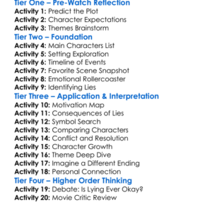 Love At First Lie 2023 Worksheet Activity Booklet