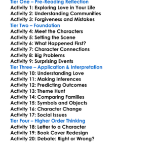 Love Toni Morrison Worksheet Activity Booklet