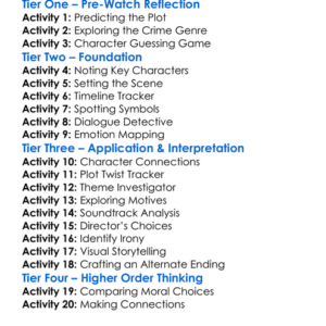 Lucky Number Slevin 2006 Worksheet Activity Booklet