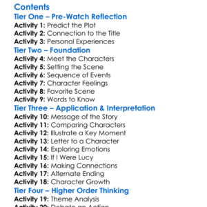 Lucy Shimmers And The Prince Of Peace 2020 Worksheet Activity Booklet