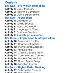 Luisa Miller Worksheet Activity Booklet