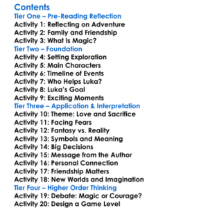 Luka And The Fire Of Life Salman Rushdie Worksheet Activity Booklet