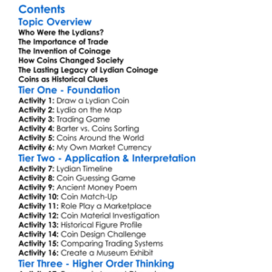 Lydians And The Invention Of Coinage Worksheet Activity Booklet