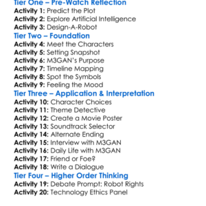 M3Gan 20 2025 Worksheet Activity Booklet