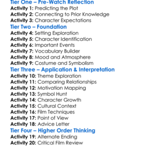 Madame Bovary 2015 Worksheet Activity Booklet