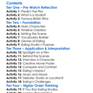 Made In Ealing The Story Of Ealing Studios 1986 Worksheet Activity Booklet