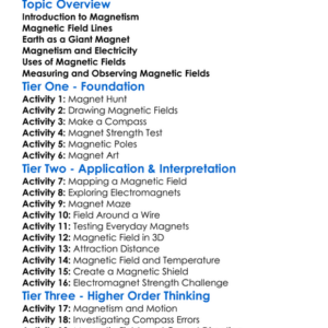 Magnetic Field Worksheet Activity Booklet