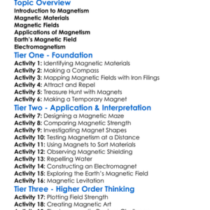 Magnetism And Magnetic Fields Worksheet Activity Booklet
