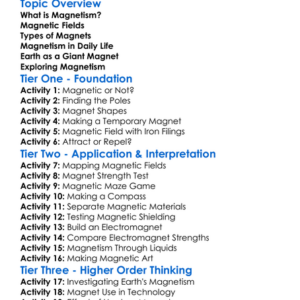 Magnetism Worksheet Activity Booklet
