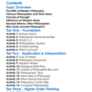 Major Philosophers In Ancient Greece Worksheet Activity Booklet