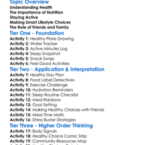 Making Healthy Choices Worksheet Activity Booklet
