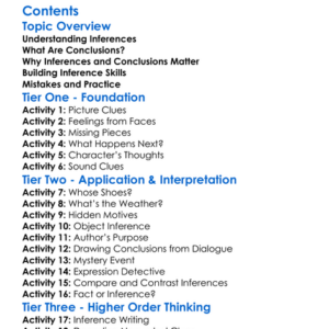 Making Inferences And Drawing Conclusions Worksheet Activity Booklet