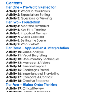 Making Movie History Alanis Obomsawin 2014 Worksheet Activity Booklet