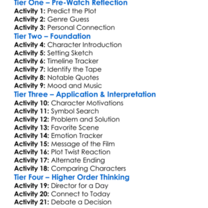 Man Finds Tape 2025 Worksheet Activity Booklet