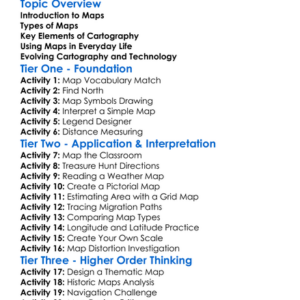 Map Skills And Cartography Worksheet Activity Booklet