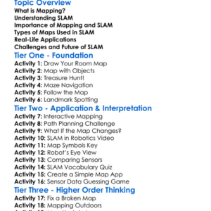 Mapping And Slam Worksheet Activity Booklet