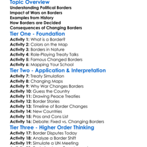Mapping Political Borders After Wars Worksheet Activity Booklet