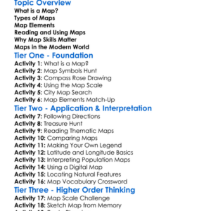 Maps And Map Skills Worksheet Activity Booklet