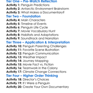 March Of The Penguins 2 2023 Worksheet Activity Booklet