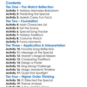 Mariah Careys Magical Christmas Special 2020 Worksheet Activity Booklet