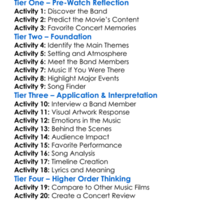 Marillion Worksheet Activity Booklet
