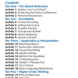 Marilyn Monroes Last Press Conference 2022 Worksheet Activity Booklet