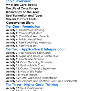 Marine Biology Coral Reefs Worksheet Activity Booklet