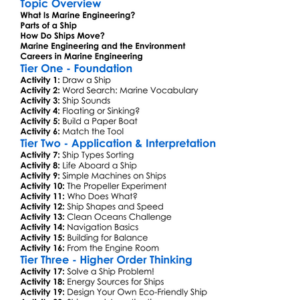 Marine Engineering Worksheet Activity Booklet