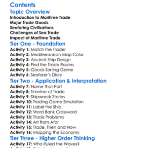 Maritime Trade In The Ancient Mediterranean Worksheet Activity Booklet