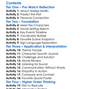 Marlee Matlin Not Alone Anymore 2025 Worksheet Activity Booklet