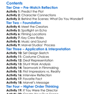 Marvel Studios Assembled The Making Of Echo 2024 Worksheet Activity Booklet