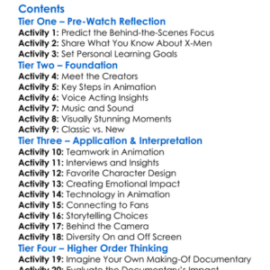 Marvel Studios Assembled The Making Of X-Men 97 2024 Worksheet Activity Booklet