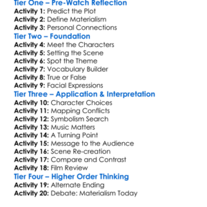 Materialists 2025 Worksheet Activity Booklet