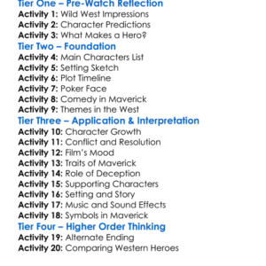 Maverick 1994 Worksheet Activity Booklet