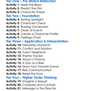 Maya The Bee 2014 Worksheet Activity Booklet