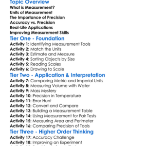 Measurement And Precision Worksheet Activity Booklet