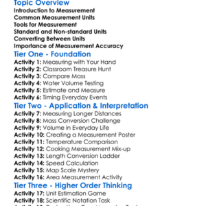 Measurements And Units Worksheet Activity Booklet