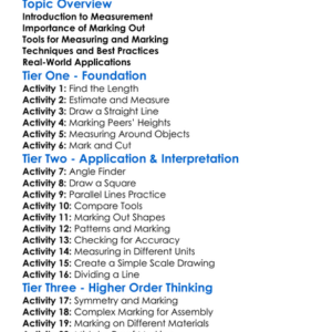 Measuring And Marking Out Worksheet Activity Booklet