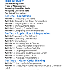 Measuring And Recording Data Worksheet Activity Booklet