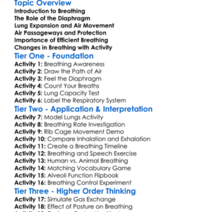 Mechanics Of Breathing Worksheet Activity Booklet