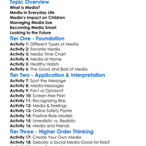 Media And Children Worksheet Activity Booklet