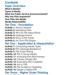 Media And Public Service Announcements Worksheet Activity Booklet