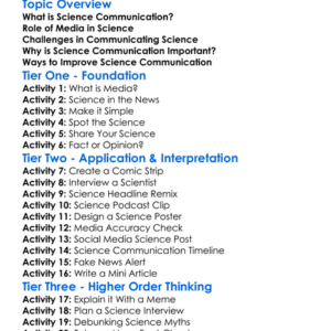 Media And Science Communication Worksheet Activity Booklet
