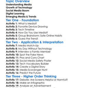 Media And Technology Trends Worksheet Activity Booklet