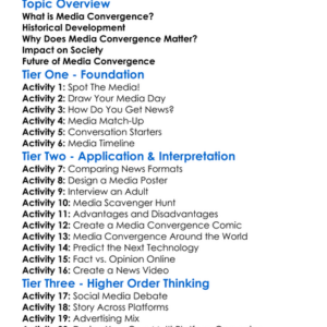 Media Convergence Worksheet Activity Booklet