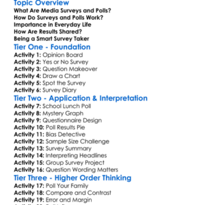 Media Surveys And Polls Worksheet Activity Booklet