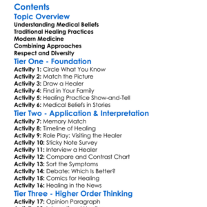 Medical Beliefs And Healing Practices Worksheet Activity Booklet